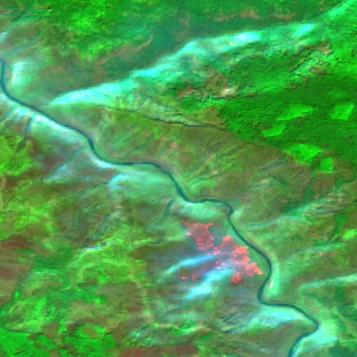The Narrows Fire (OR) — Sentinel-2 SWIR (fuego)