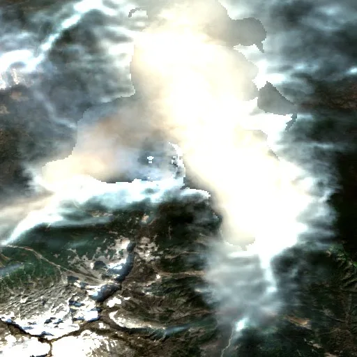 Thunder Creek Fire (Washington) — Sentinel-2 true color
