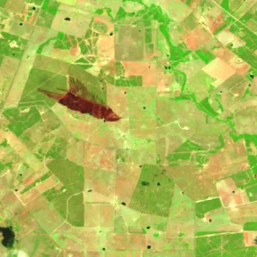 Vega Fire (Texas) — Sentinel-2 SWIR (fuego)