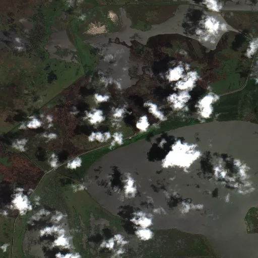 West Blue Crab Fire (Louisiana) — Sentinel-2 true color