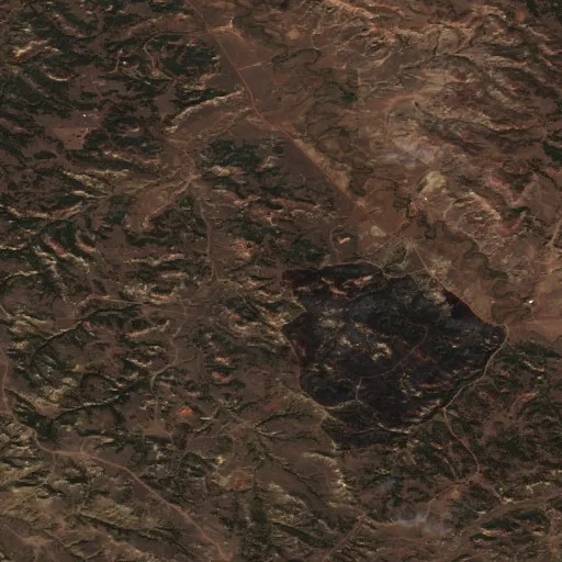 Incendio West Coal Creek (Wyoming) — Sentinel-2 true color