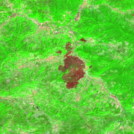 Incendio cerca de Abi Youcef — Sentinel-2 SWIR (fuego)
