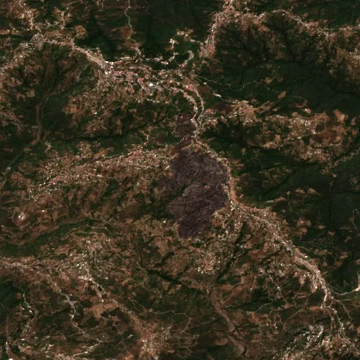 Incendio cerca de Abi Youcef — Sentinel-2 true color