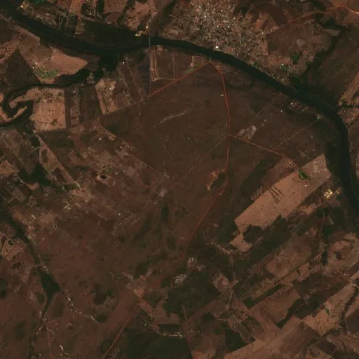 Wildfire near Acorizal — Sentinel-2 true color