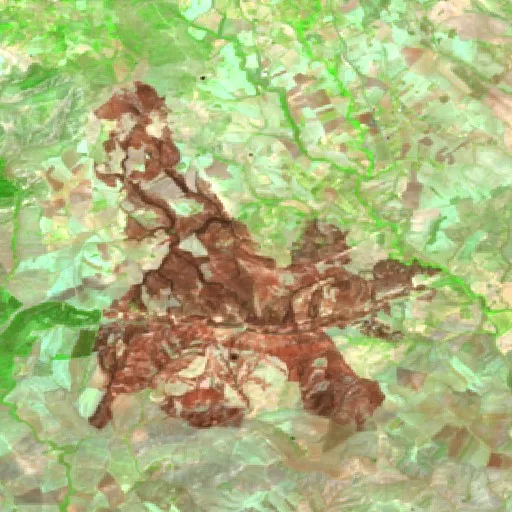 Wildfire near Agira (Jul 18 #2) — Sentinel-2 SWIR (fuego)