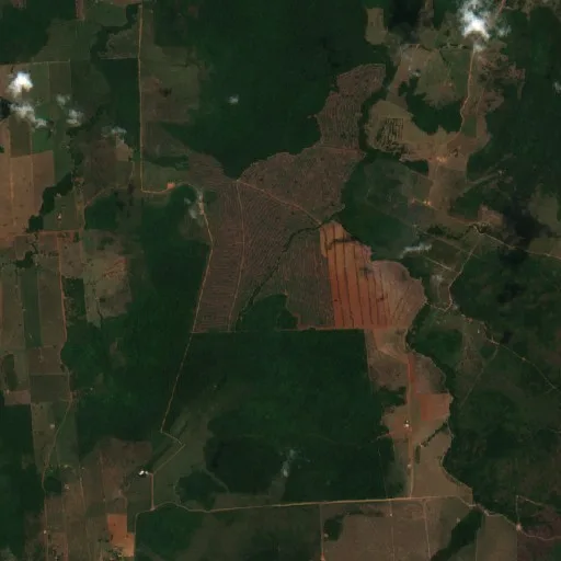 Wildfire near Agrovila do Projeto de Assentamento União do Norte (Oct 17) — Sentinel-2 true color
