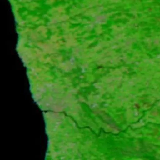 Incendio cerca de Água Longa — NASA satellite