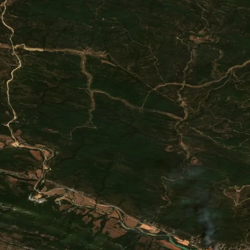 Wildfire near Agüero — Sentinel-2 true color