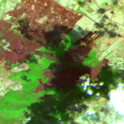 Wildfire near Ahmed Bel Hadj — Sentinel-2 SWIR (fuego)