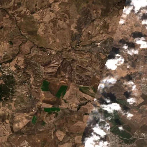 Wildfire near Aïn Arnat — Sentinel-2 true color