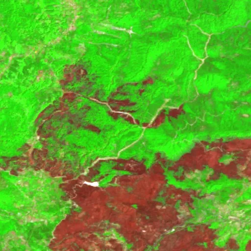 Incendio cerca de Ain Kechra — Sentinel-2 SWIR (fuego)