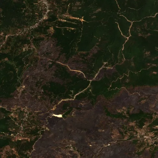 Incendio cerca de Ain Kechra — Sentinel-2 true color