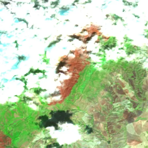 Wildfire near Aïn Smara (Aug 28) — Sentinel-2 SWIR (fuego)