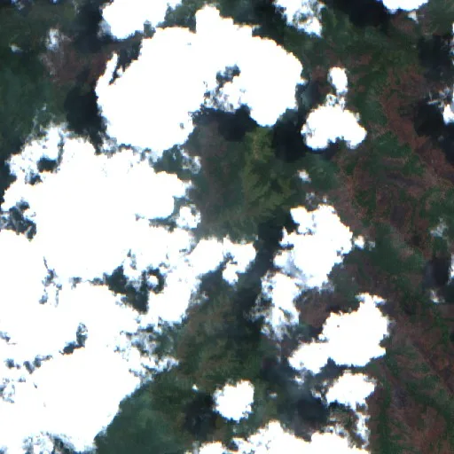 Wildfire near Airbuaya — Sentinel-2 true color