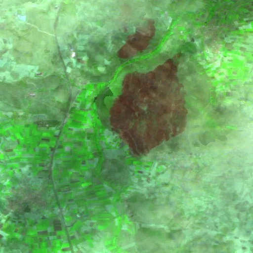 Incendio cerca de Akçakaya — Sentinel-2 SWIR (fuego)