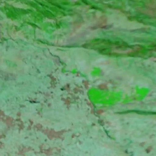 Wildfire near Al Mālikīyah (Sep 21) — NASA satellite