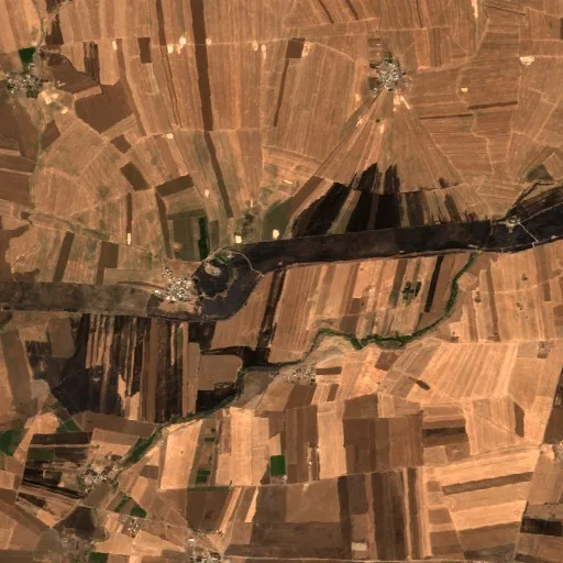 Wildfire near Al Qaḩţānīyah — Sentinel-2 true color