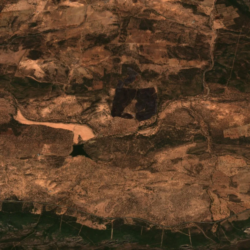 Incendio cerca de Alamillo — Sentinel-2 true color