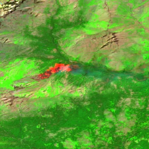 Wildfire near Albertacce (FR) — Sentinel-2 SWIR (fuego)