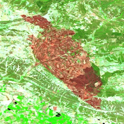 Wildfire near Alcampell (ES) — Sentinel-2 SWIR (fuego)