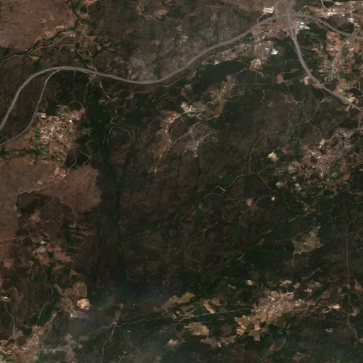 Wildfire near Alijó (Jul 22 #2) — Sentinel-2 true color