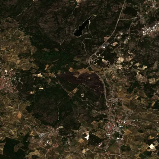 Incendio cerca de Alijó (19 ago) — Sentinel-2 true color