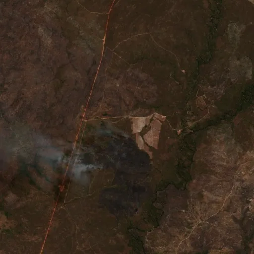 Wildfire near Almas (Aug 19) — Sentinel-2 true color