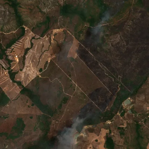 Incendio cerca de Almas (28 sep) — Sentinel-2 true color
