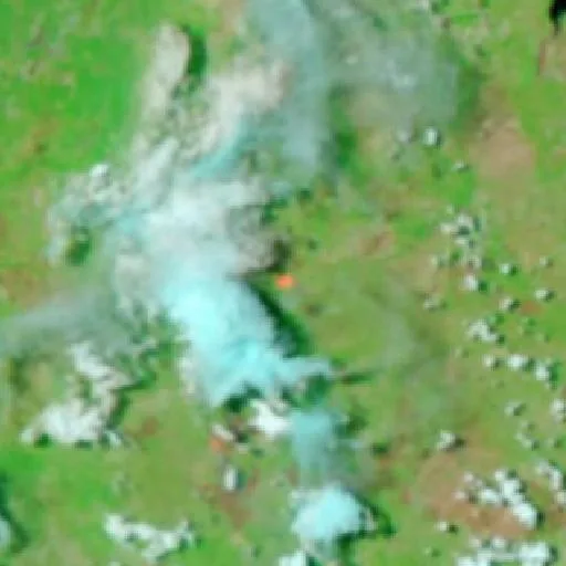 Incendio cerca de Almas (11 oct) — NASA satellite