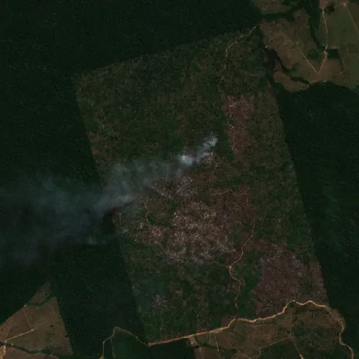 Wildfire near Altamira (Aug 3) — Sentinel-2 true color