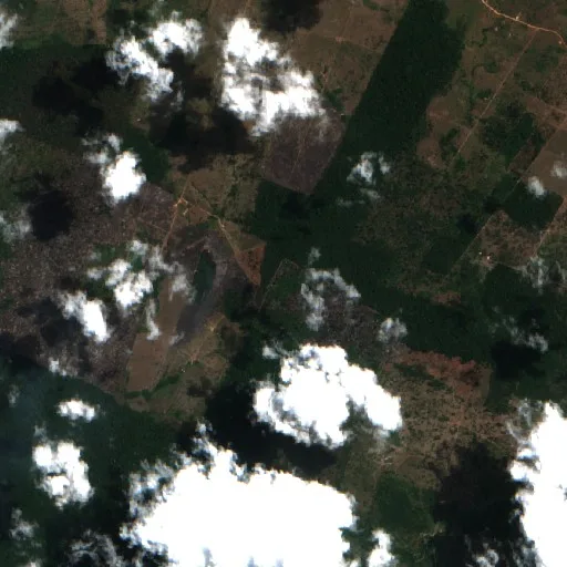 Wildfire near Altamira (Aug 27) — Sentinel-2 true color