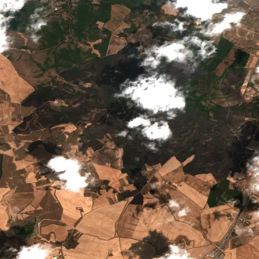 Wildfire near Altamura — Sentinel-2 true color