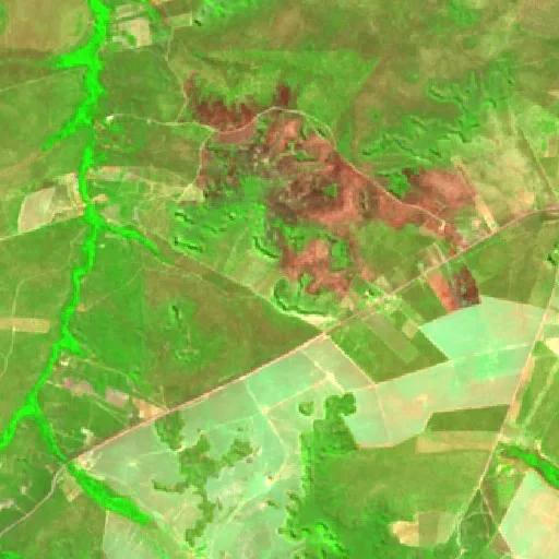 Wildfire near Alto Parnaíba (Aug 16) — Sentinel-2 SWIR (fuego)