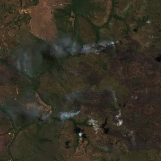Wildfire near Alto Parnaíba (Sep 24) — Sentinel-2 true color
