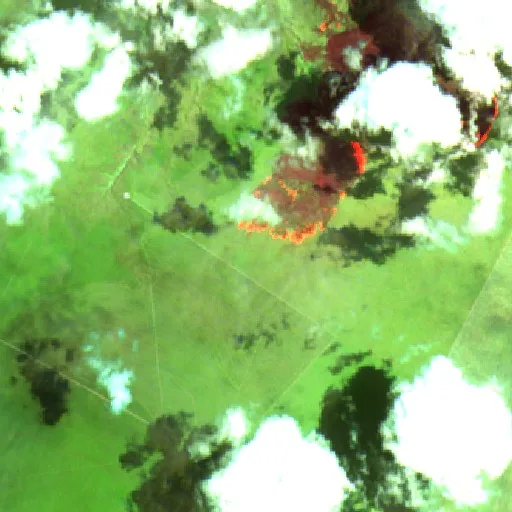 Wildfire near Alvorada do Gurguéia — Sentinel-2 SWIR (fuego)