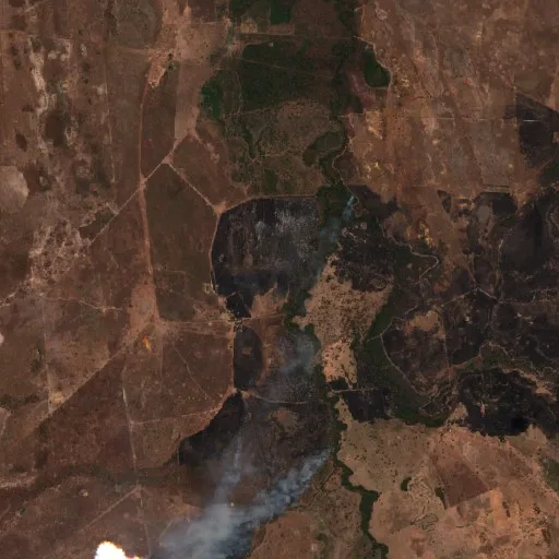 Incendio cerca de Alvorada do Norte — Sentinel-2 true color