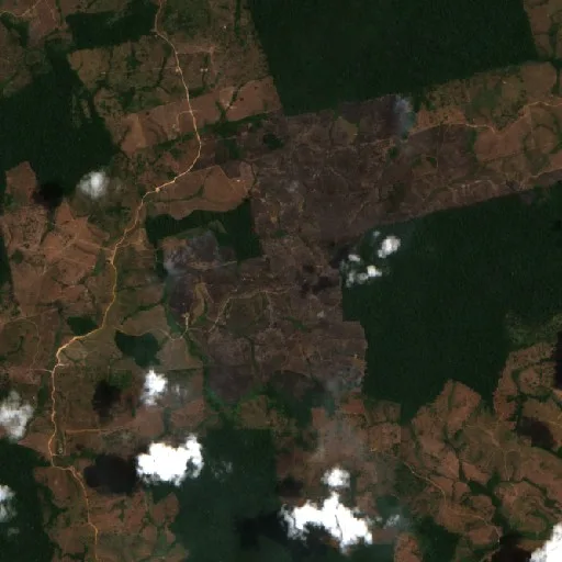 Wildfire near Anapu — Sentinel-2 true color