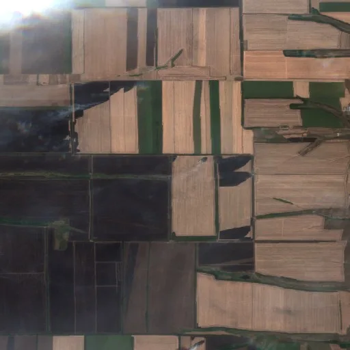 Wildfire near Anastasiyevka — Sentinel-2 true color