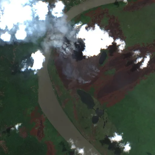 Wildfire near Angoram Village (Sep 20 · NW) — Sentinel-2 true color
