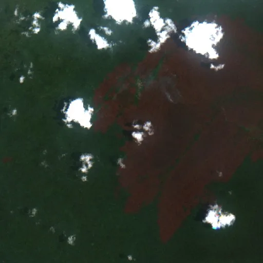 Wildfire near Angoram Village (Oct 12 · SW) — Sentinel-2 true color
