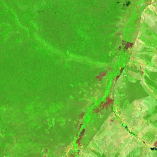 Wildfire near Arame — Sentinel-2 SWIR (fuego)