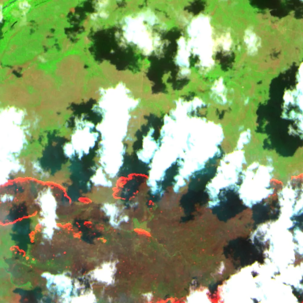 Incendio cerca de Archer River Roadhouse — Sentinel-2 SWIR (fuego)