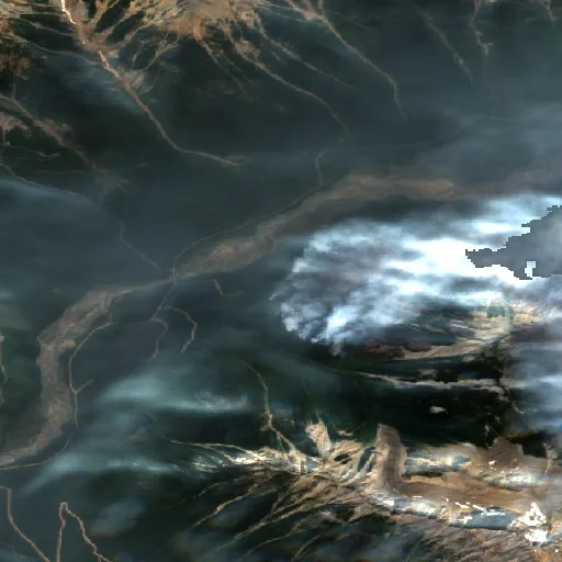 Sea Lion Mountain Fire — Sentinel-2 true color