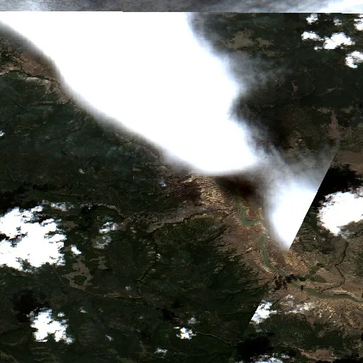 Wildfire near Area E (Bonaparte Plateau) — Sentinel-2 true color