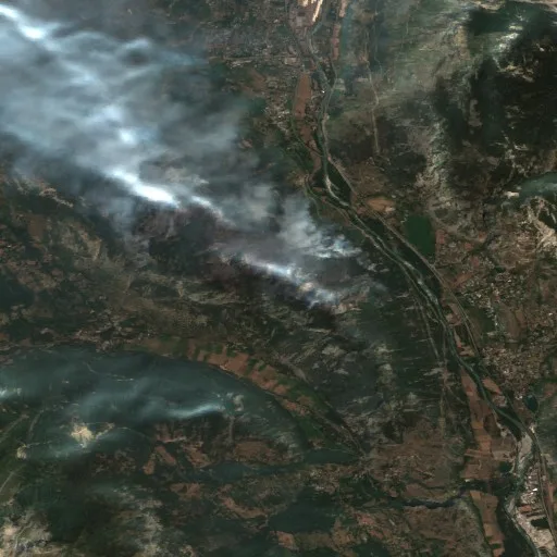 Incendio cerca de Argentière-la-Bessée — Sentinel-2 true color