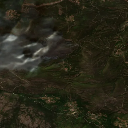 Incendio cerca de Arouca — Sentinel-2 true color