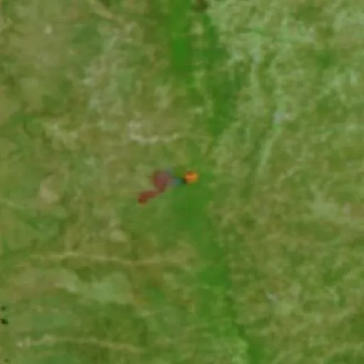 Incendio cerca de Assunção do Piauí (15 oct) — NASA satellite