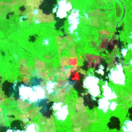 Wildfire near Aveiro (Oct 10) — Sentinel-2 SWIR (fuego)
