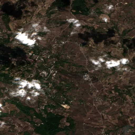 Wildfire near Avigliano — Sentinel-2 true color