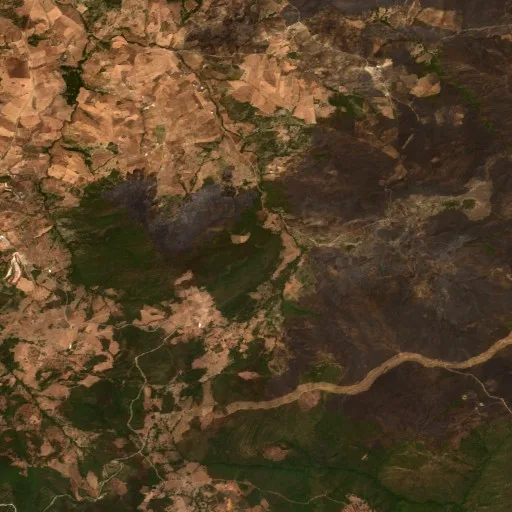 Wildfire near Azzaba (Aug 27 · S) — Sentinel-2 true color